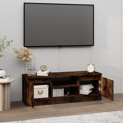 vidaXL TV Cabinet with Door Smoked Oak 102x30x36 cm 3