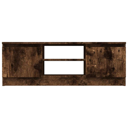 vidaXL TV Cabinet with Door Smoked Oak 102x30x36 cm 5