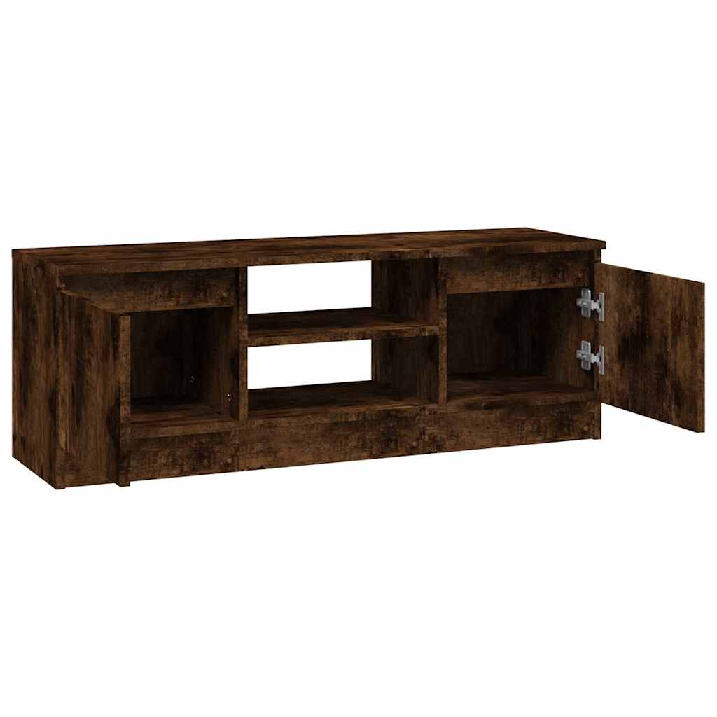 vidaXL TV Cabinet with Door Smoked Oak 102x30x36 cm 6