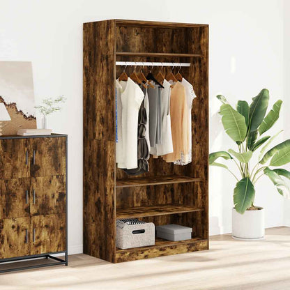 vidaXL Wardrobe Smoked Oak 100x50x200 cm Engineered Wood 1