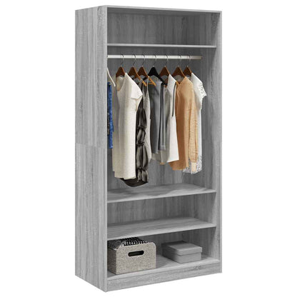 vidaXL Wardrobe Grey Sonoma 100x50x200 cm Engineered Wood 3