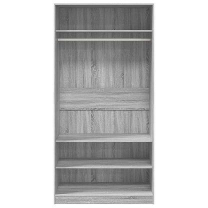 vidaXL Wardrobe Grey Sonoma 100x50x200 cm Engineered Wood 4