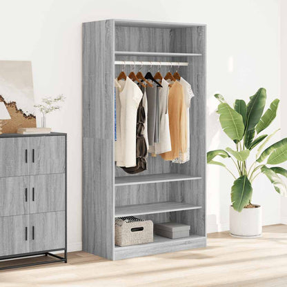 vidaXL Wardrobe Grey Sonoma 100x50x200 cm Engineered Wood 1