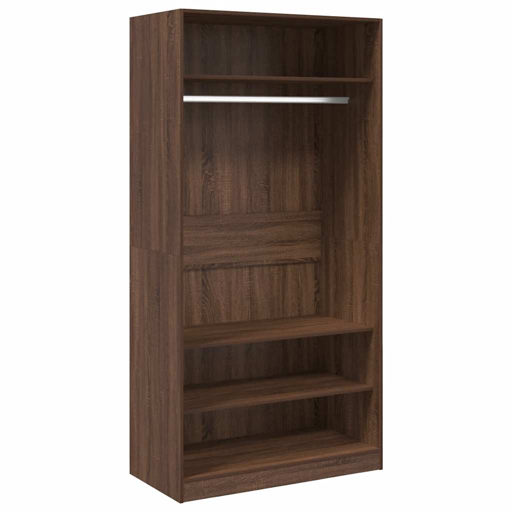 vidaXL Wardrobe Brown Oak 100x50x200 cm Engineered Wood 2