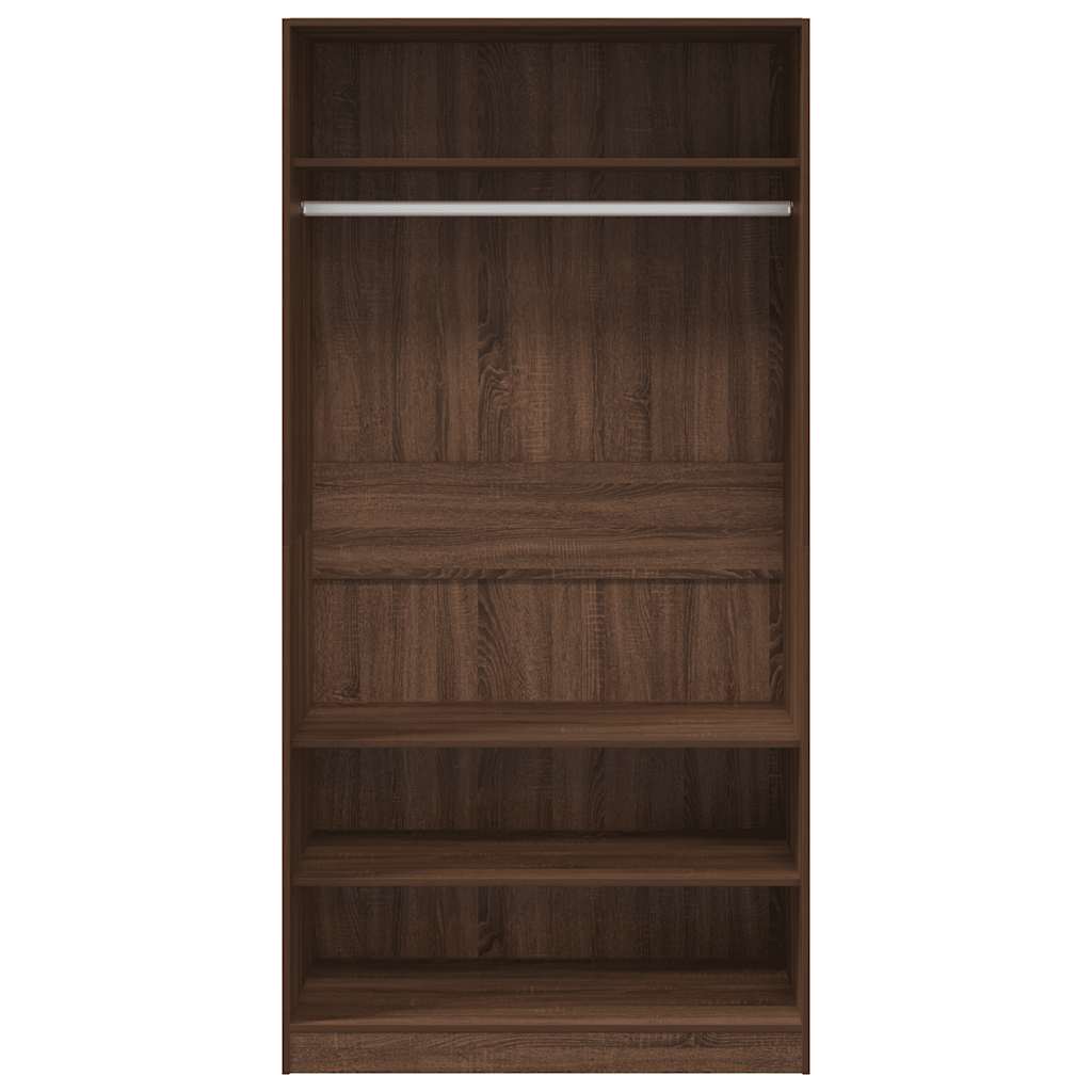 vidaXL Wardrobe Brown Oak 100x50x200 cm Engineered Wood 4