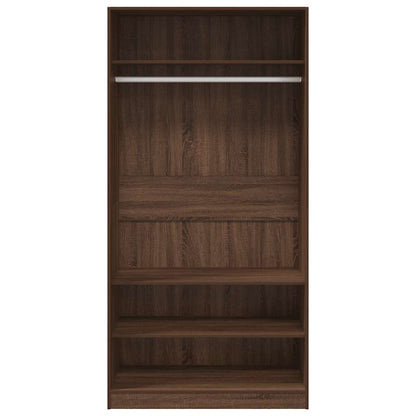vidaXL Wardrobe Brown Oak 100x50x200 cm Engineered Wood 4