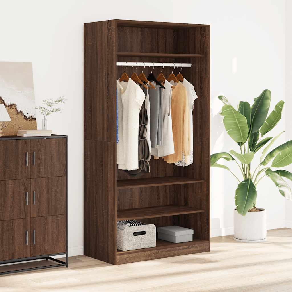 vidaXL Wardrobe Brown Oak 100x50x200 cm Engineered Wood 1