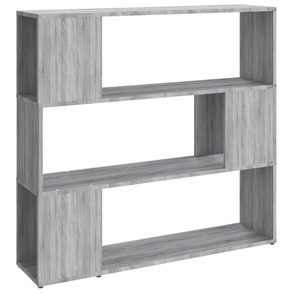 vidaXL Book Cabinet/Room Divider Grey Sonoma 100x24x94 cm 2