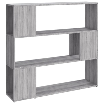 vidaXL Book Cabinet/Room Divider Grey Sonoma 100x24x94 cm 2