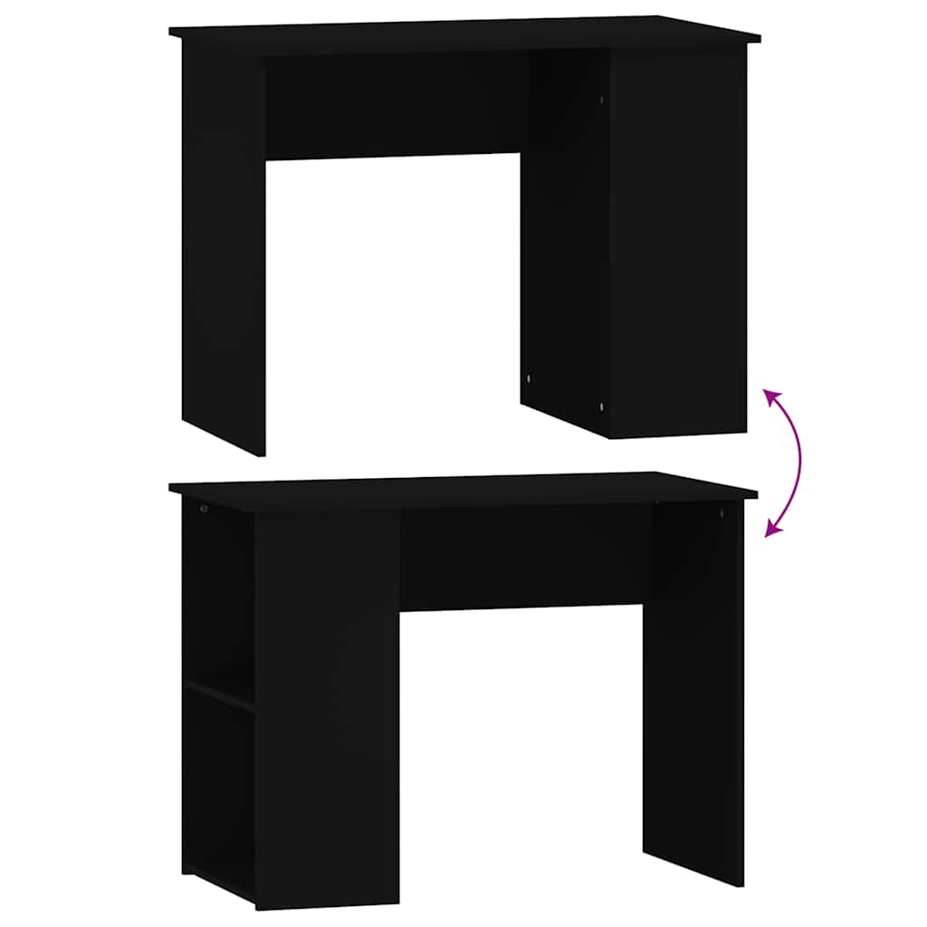 vidaXL Desk | Black | Engineered wood | Medium | Desk | Rectangular | Modern 6