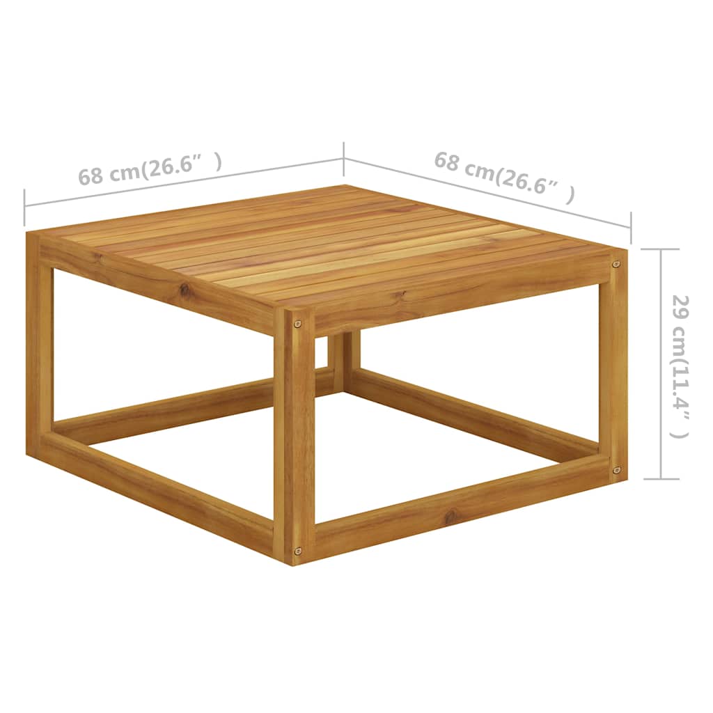 vidaXL Footrest with Dark Grey Cushion Solid Wood Acacia 5