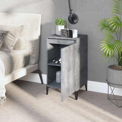 vidaXL Bedside Cabinets 2 pcs Concrete Grey 40x35x70 cm Engineered Wood 3