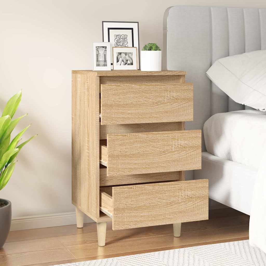 vidaXL Bedside Cabinet Sonoma Oak 40x35x70 cm Engineered Wood 3