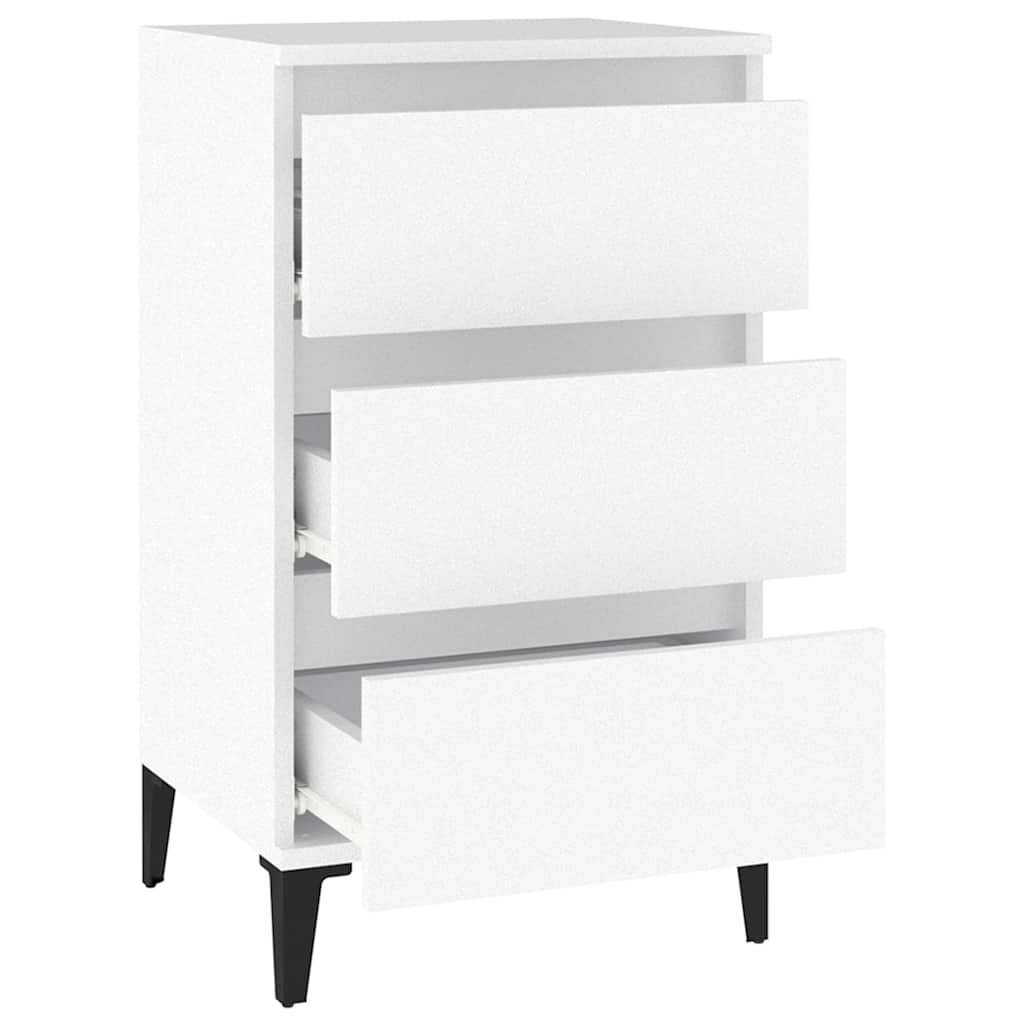 vidaXL Bedside Cabinet White 40x35x70 cm Engineered Wood 6