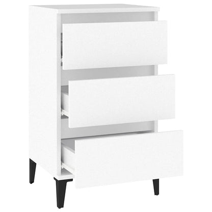 vidaXL Bedside Cabinet White 40x35x70 cm Engineered Wood 6