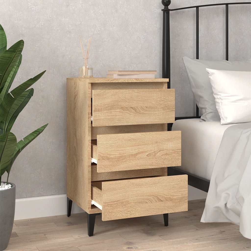 vidaXL Bedside Cabinet | Sonoma oak | Engineered wood | Medium | Bedside Cabinet 3