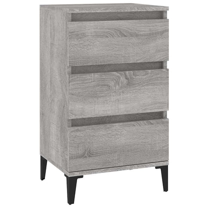 vidaXL Bedside Cabinet Grey Sonoma 40x35x70 cm Engineered Wood 2