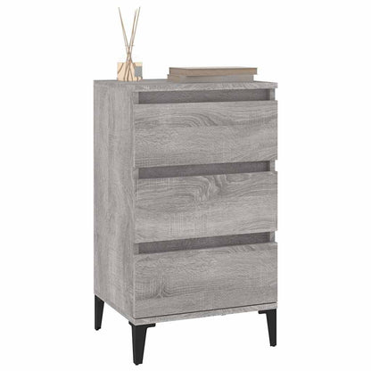 vidaXL Bedside Cabinet Grey Sonoma 40x35x70 cm Engineered Wood 4