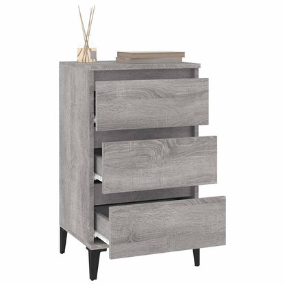 vidaXL Bedside Cabinet Grey Sonoma 40x35x70 cm Engineered Wood 5
