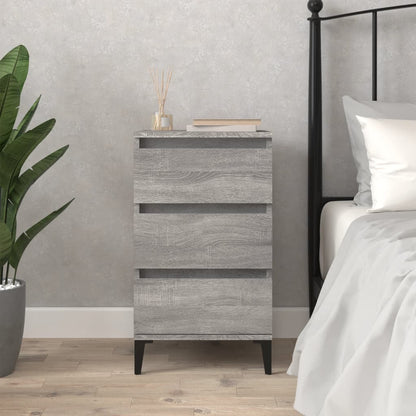 vidaXL Bedside Cabinet Grey Sonoma 40x35x70 cm Engineered Wood 1