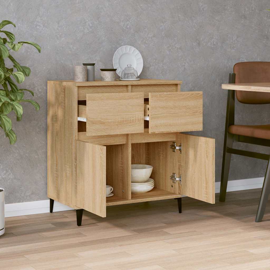 vidaXL Sideboard Sonoma Oak 60x35x70 cm Engineered Wood 3