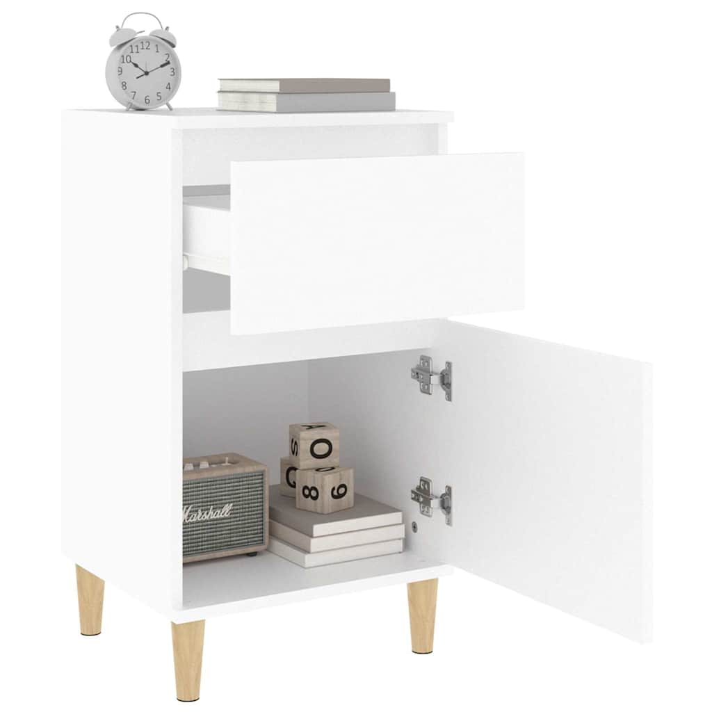vidaXL Bedside Cabinet White 40x35x70 cm 5