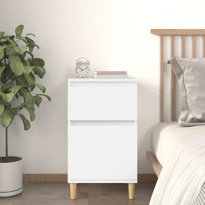 vidaXL Bedside Cabinet White 40x35x70 cm 1