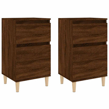 vidaXL Bedside Cabinets 2 pcs Brown Oak 40x35x70 cm 2
