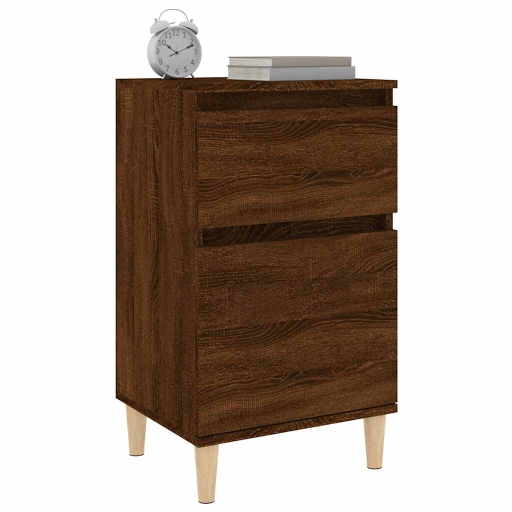 vidaXL Bedside Cabinets 2 pcs Brown Oak 40x35x70 cm 4