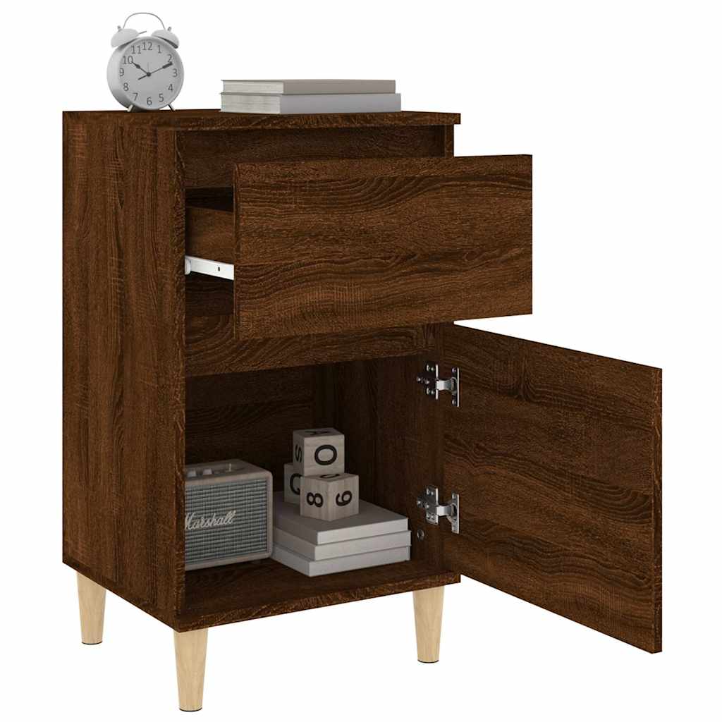 vidaXL Bedside Cabinets 2 pcs Brown Oak 40x35x70 cm 5