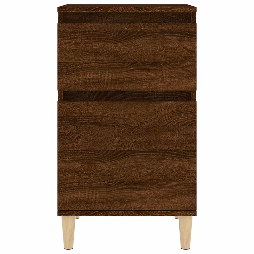vidaXL Bedside Cabinets 2 pcs Brown Oak 40x35x70 cm 6