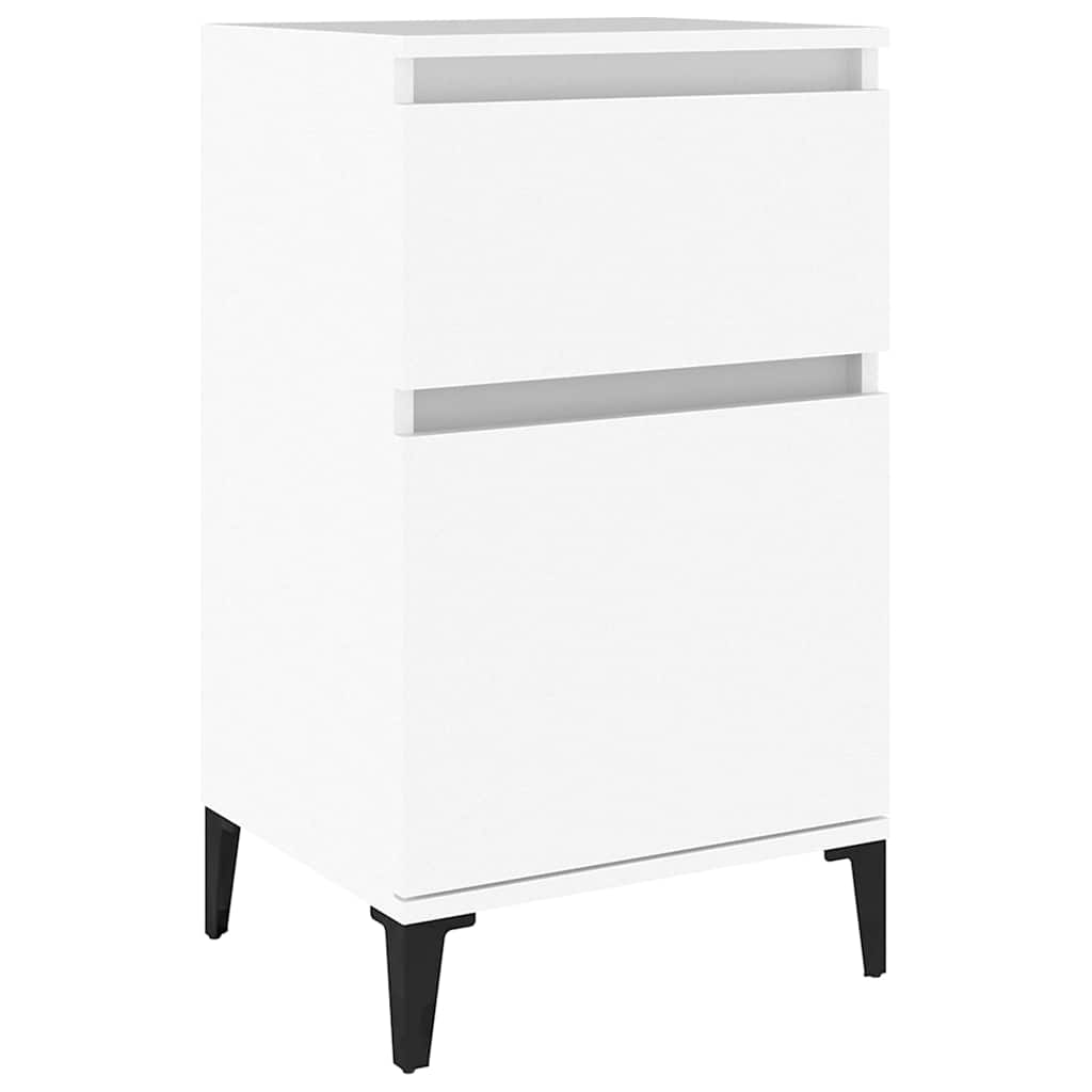 vidaXL Bedside Cabinet White 40x35x70 cm 2