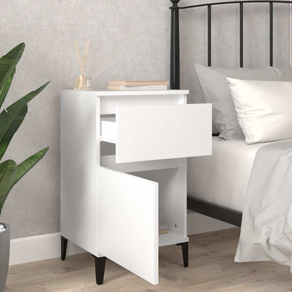 vidaXL Bedside Cabinet White 40x35x70 cm 3