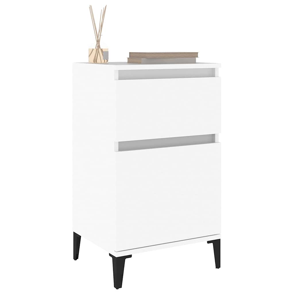 vidaXL Bedside Cabinet White 40x35x70 cm 4