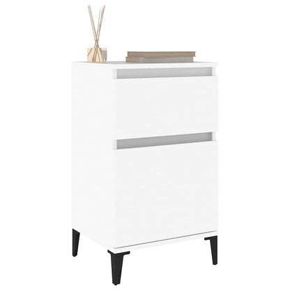 vidaXL Bedside Cabinet White 40x35x70 cm 4