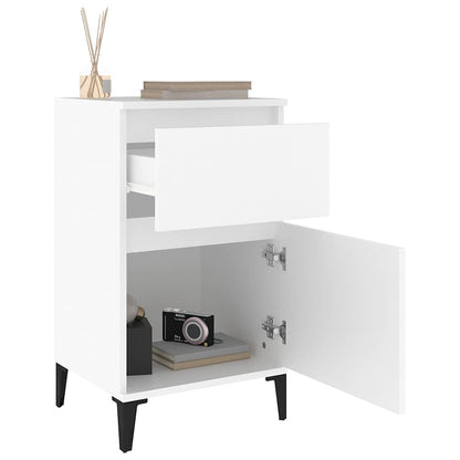 vidaXL Bedside Cabinet White 40x35x70 cm 5
