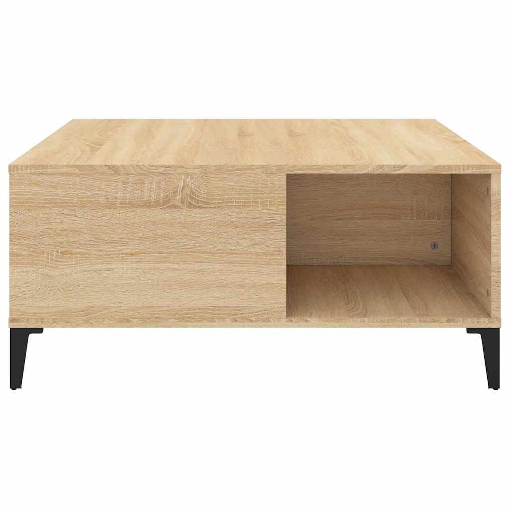 vidaXL Coffee Table Sonoma Oak 80x80x36.5 cm Engineered Wood 5
