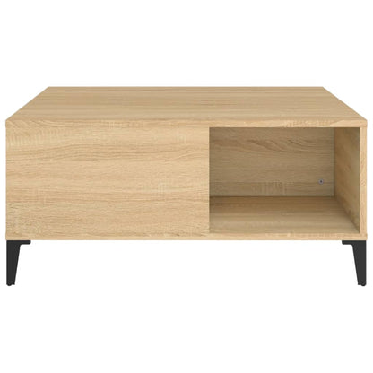 vidaXL Coffee Table Sonoma Oak 80x80x36.5 cm Engineered Wood 6