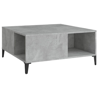 vidaXL Coffee Table Concrete Grey 80x80x36.5 cm Engineered Wood 2