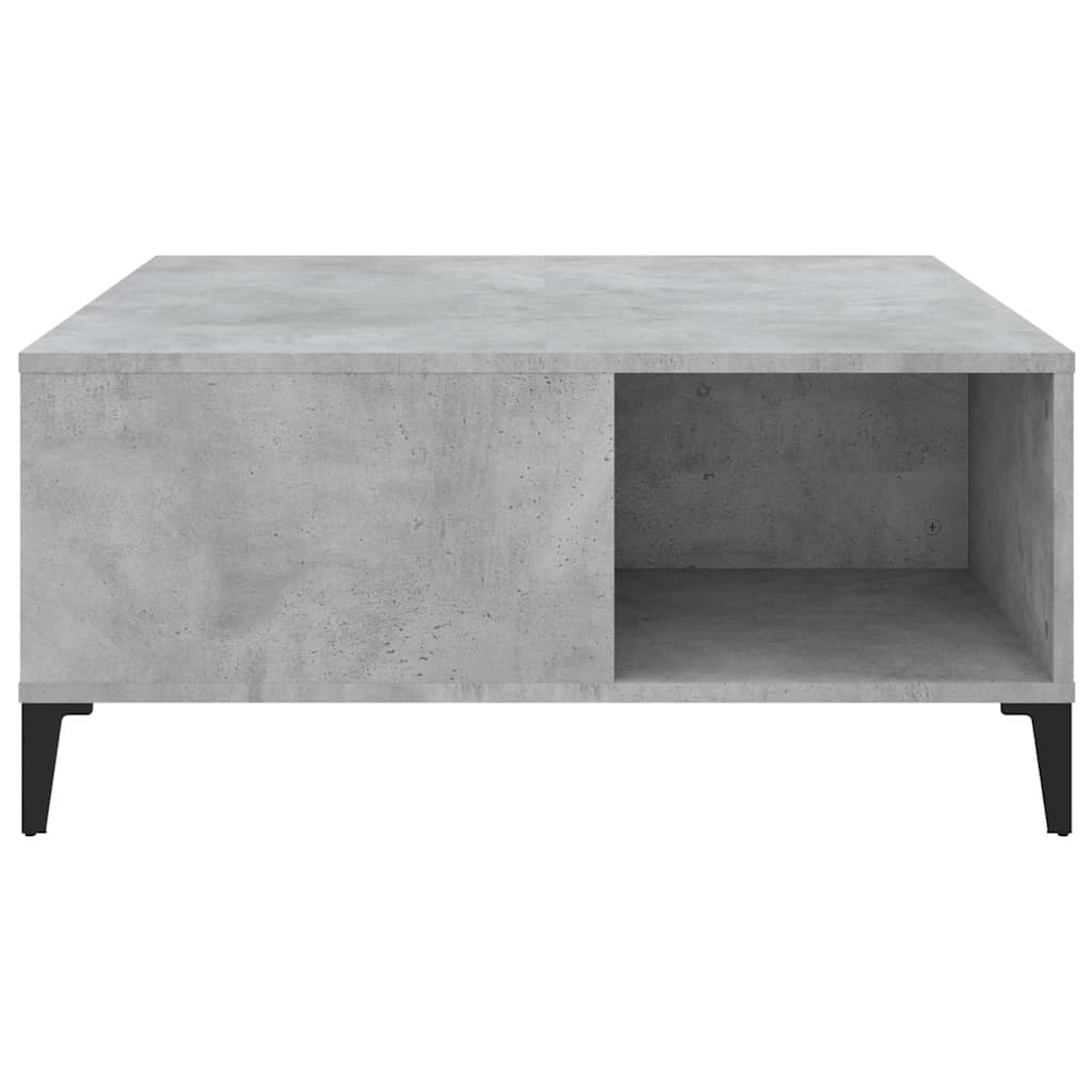 vidaXL Coffee Table Concrete Grey 80x80x36.5 cm Engineered Wood 5