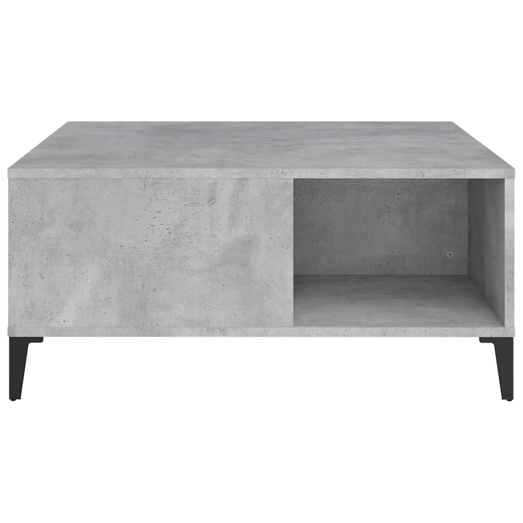 vidaXL Coffee Table Concrete Grey 80x80x36.5 cm Engineered Wood 6