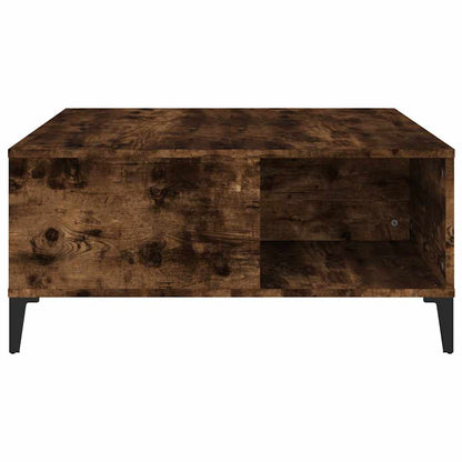 vidaXL Coffee Table Smoked Oak 80x80x36.5 cm Engineered Wood 5