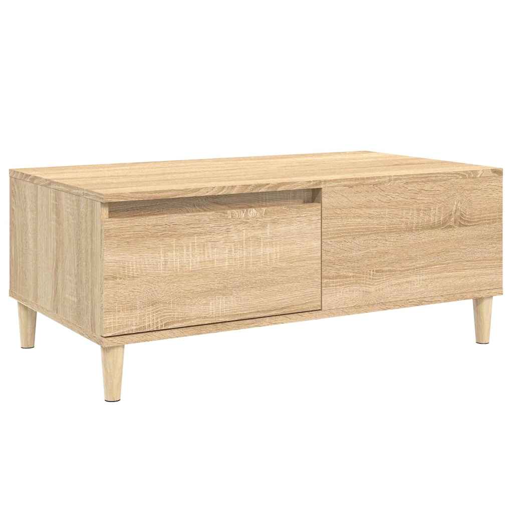 vidaXL Coffee Table Sonoma Oak 90x50x36.5 cm Engineered Wood 2