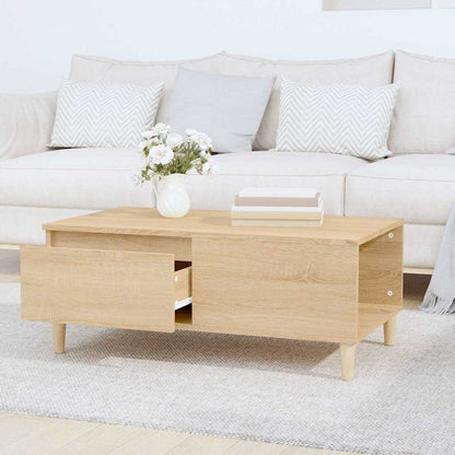 vidaXL Coffee Table Sonoma Oak 90x50x36.5 cm Engineered Wood 3