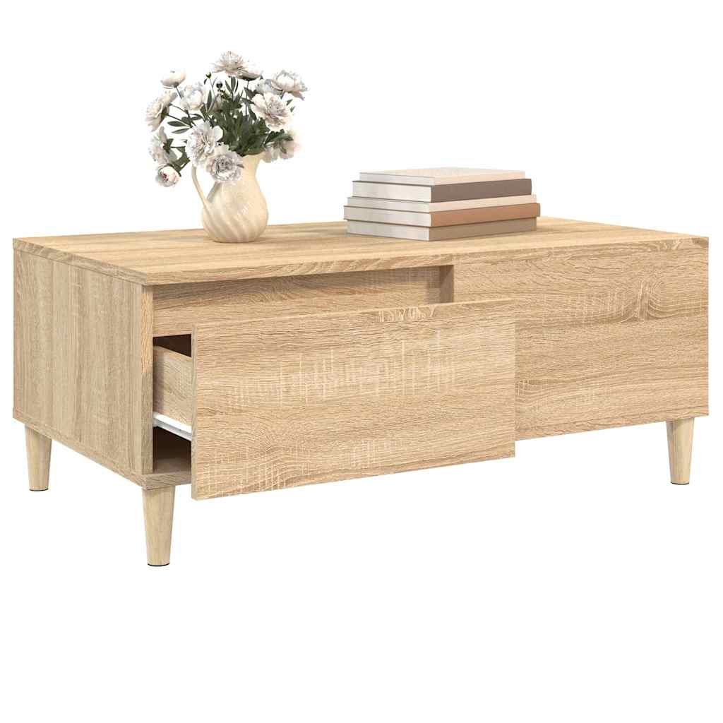 vidaXL Coffee Table Sonoma Oak 90x50x36.5 cm Engineered Wood 5