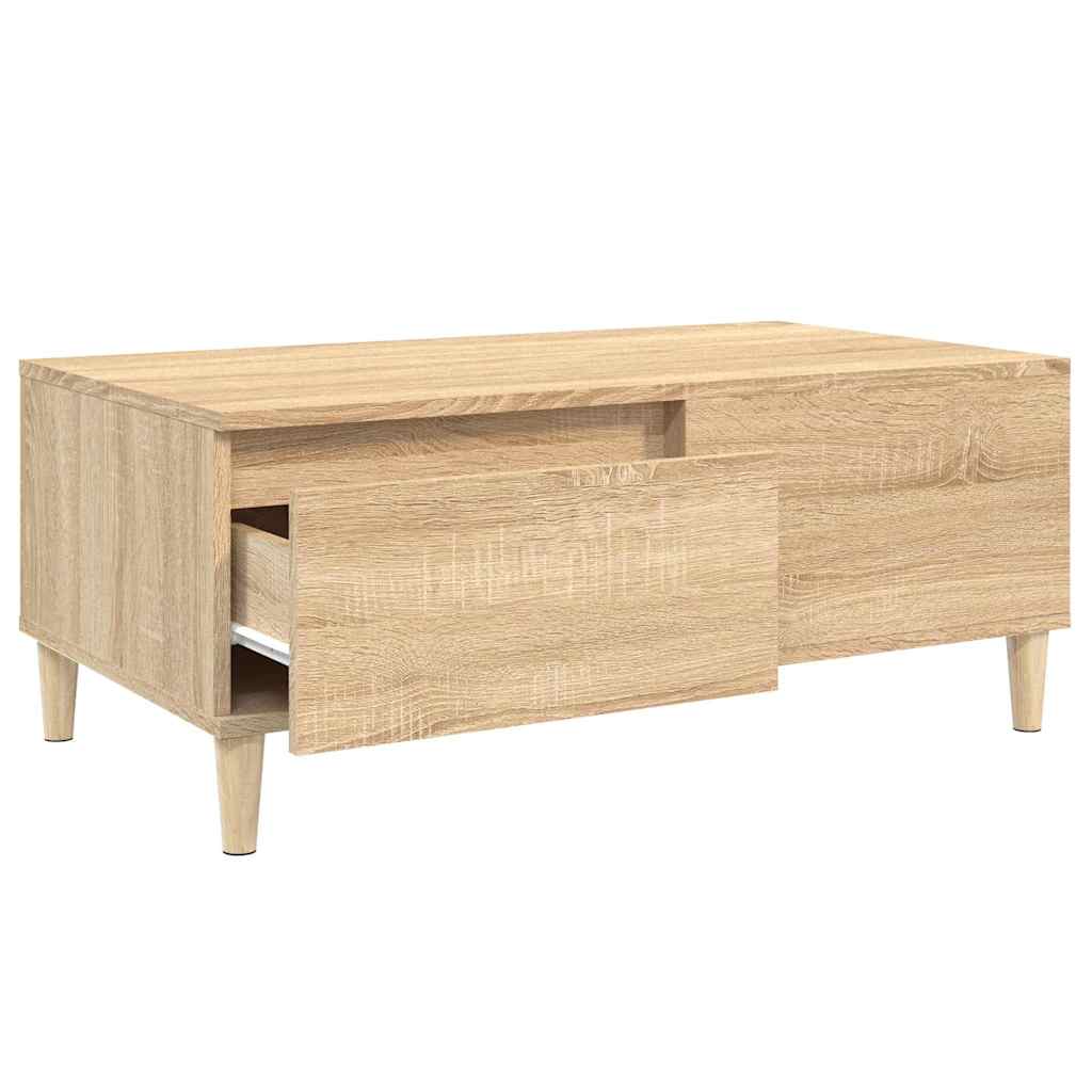 vidaXL Coffee Table Sonoma Oak 90x50x36.5 cm Engineered Wood 6