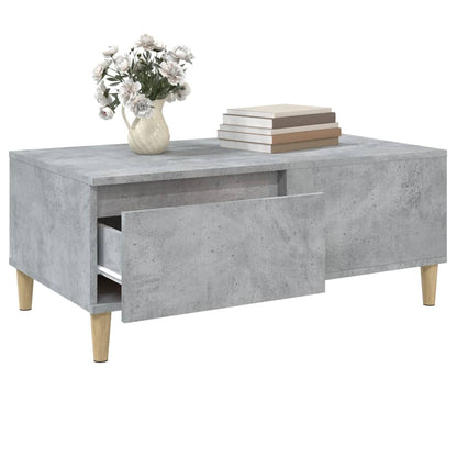 vidaXL Coffee Table Concrete Grey 90x50x36.5 cm Engineered Wood 5