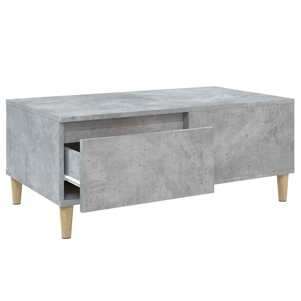 vidaXL Coffee Table Concrete Grey 90x50x36.5 cm Engineered Wood 6