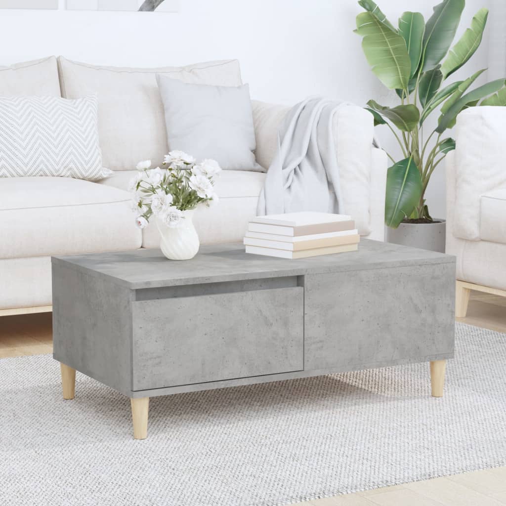 vidaXL Coffee Table Concrete Grey 90x50x36.5 cm Engineered Wood 1