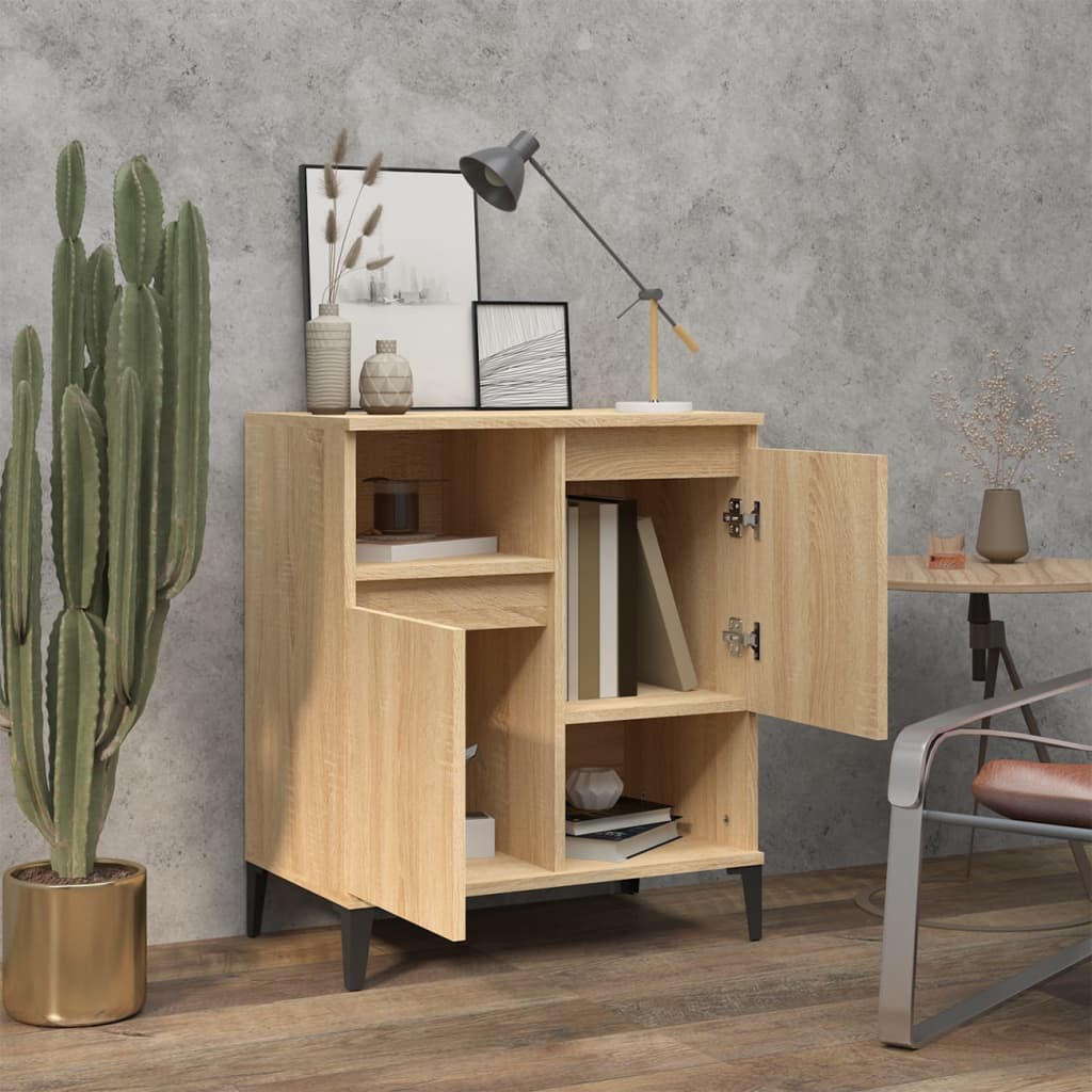 vidaXL Sideboard Sonoma Oak 60x35x70 cm Engineered Wood 3